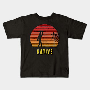 Hide and Seek World Champion Vintage Retro Bigfoot Native Kids T-Shirt